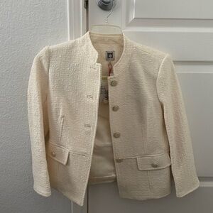 Anne Klein Cream Tweed Jacket with tags